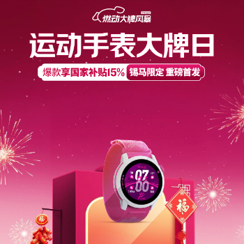 京东 运动手表大牌日 国家补贴15%