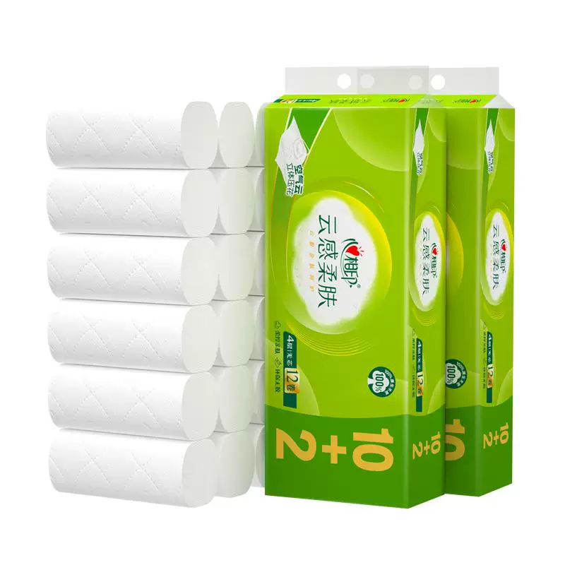 心相印云感无芯卷纸100克24卷