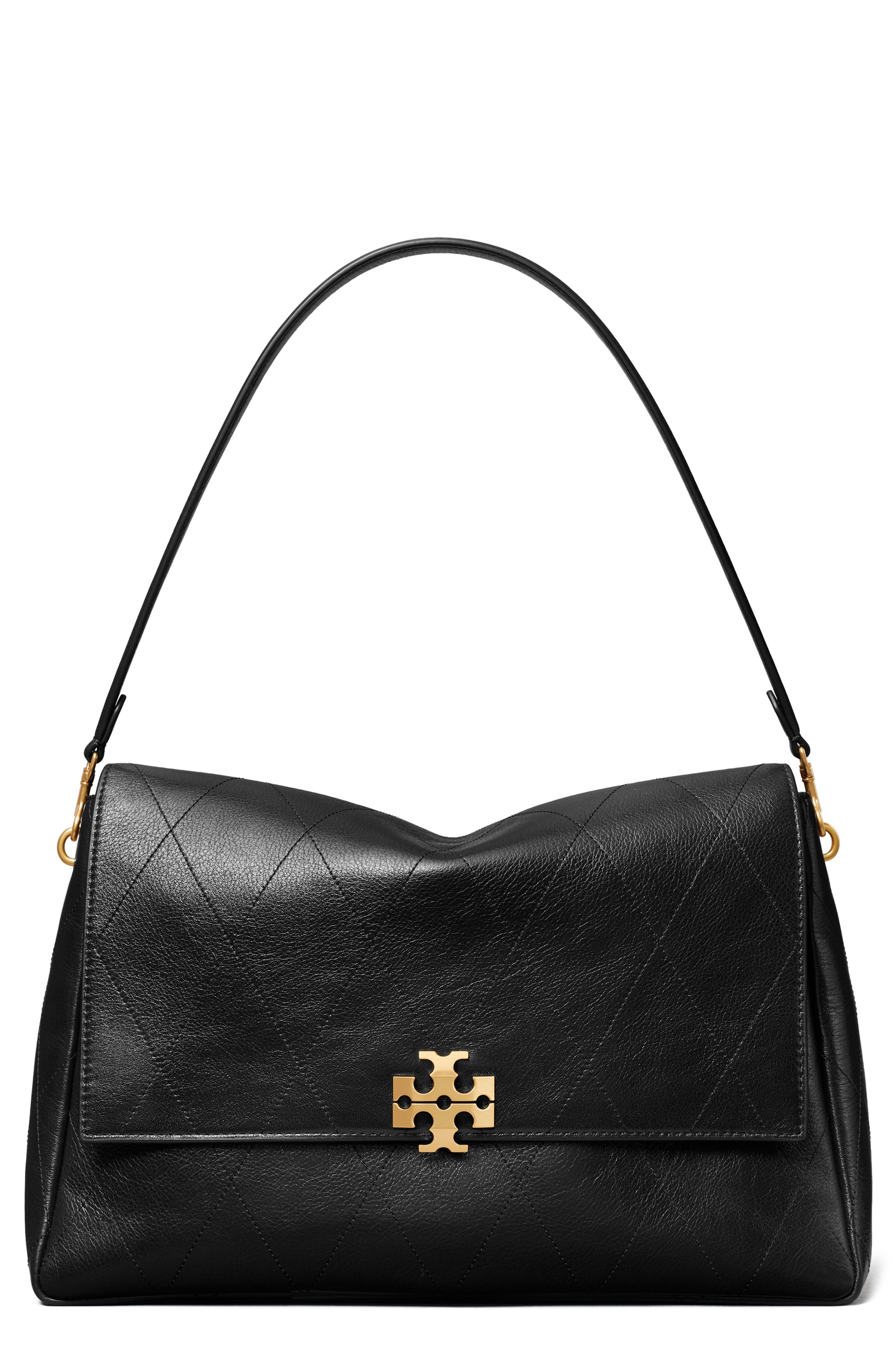 Tory Burch Large Charlie Leather单肩包 Black