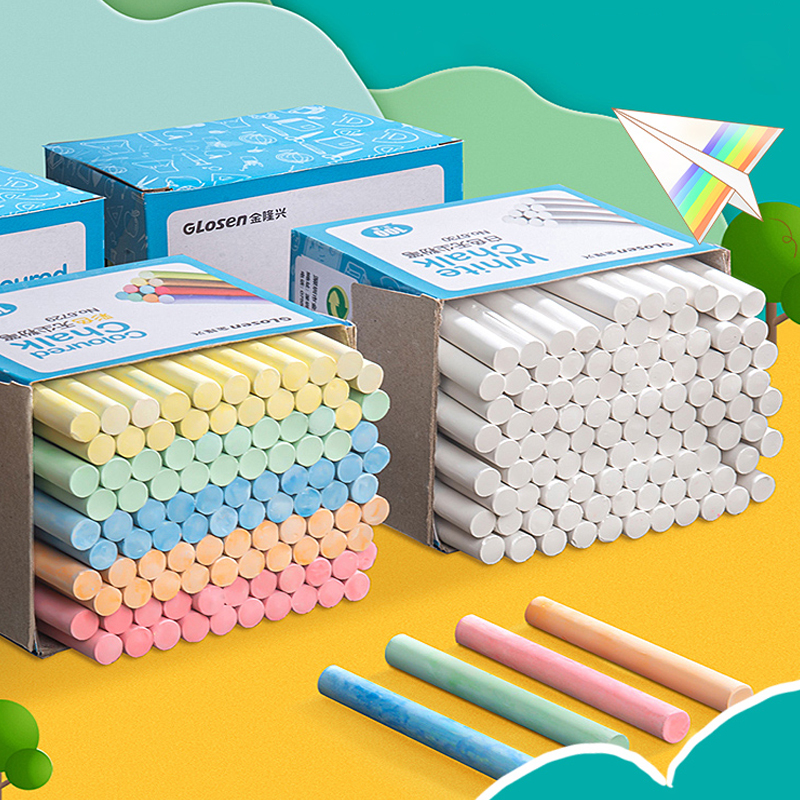 【金隆兴】无尘无毒白色粉笔100支/盒