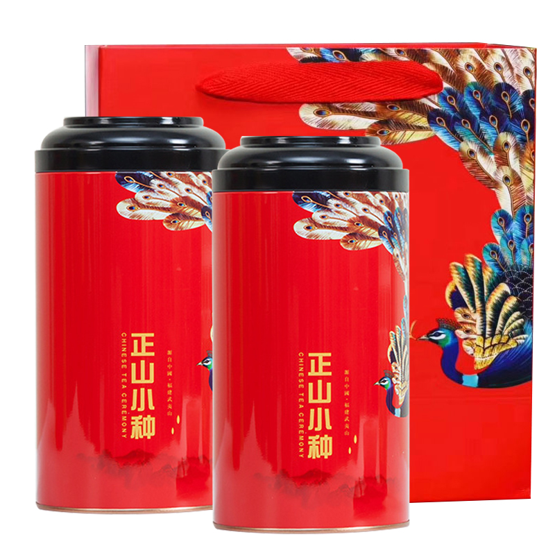 【旗舰店】花小茵 正山小种 功夫红茶 100g*2罐 赠礼袋