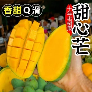 金煌芒应季当季新鲜热带水果孕妇可食果肉细腻香甜多汁青皮芒果