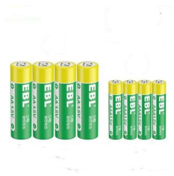 2.9元包邮！EBL电池5号4个 7号4个（共8粒）