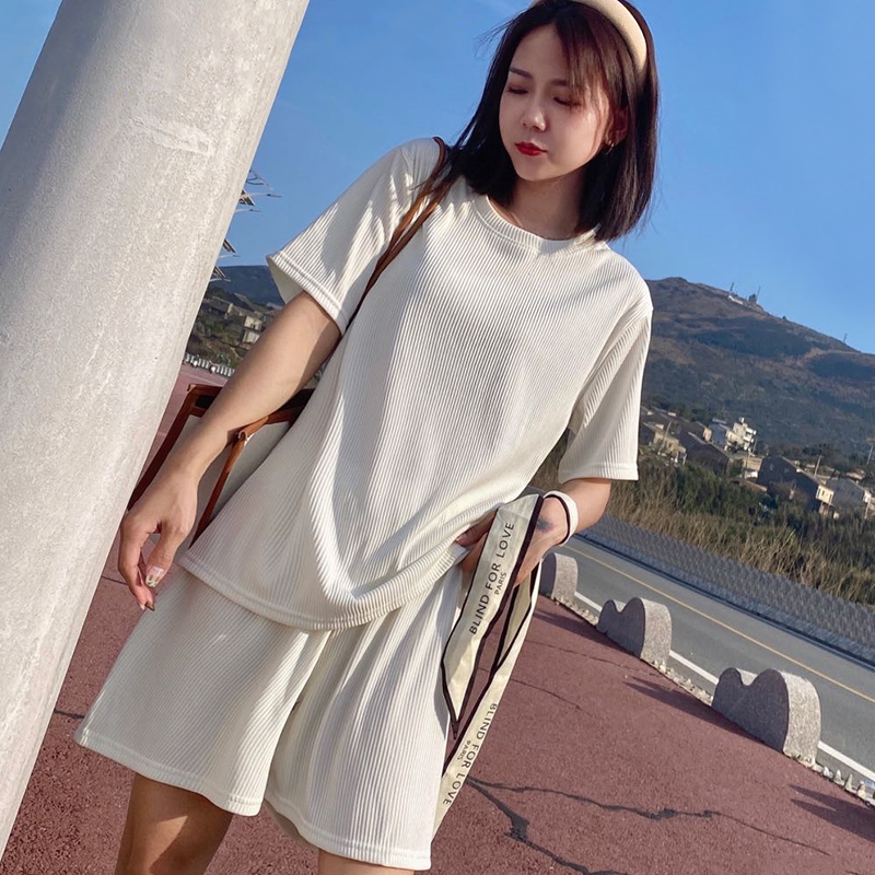 夏季女生蛇骨纹睡衣套装2件套