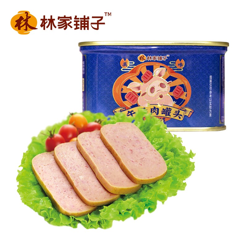 【官方旗舰店】林家铺子 猪肉午餐肉 200g*4罐