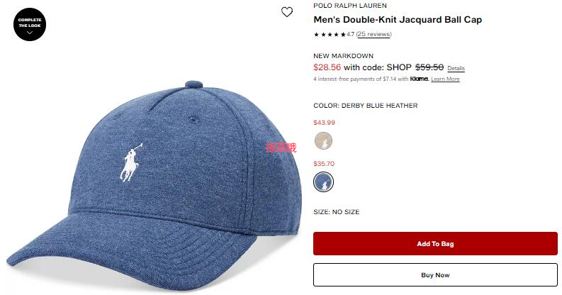 Ralph Lauren⁣ Double-Knit Men's Baseball Cap