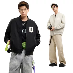 美特斯邦威夹克男女同款春季新款舒适休闲百搭户外情侣外套上衣