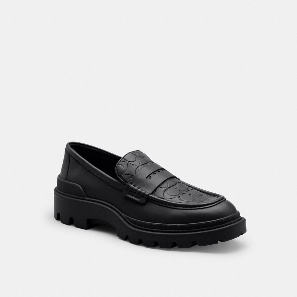 coach loafer with signature print CAP32-BLK