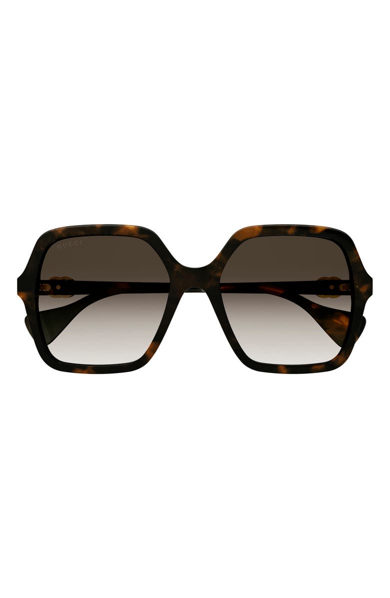 Gucci 56mm Polarized Square 太阳镜