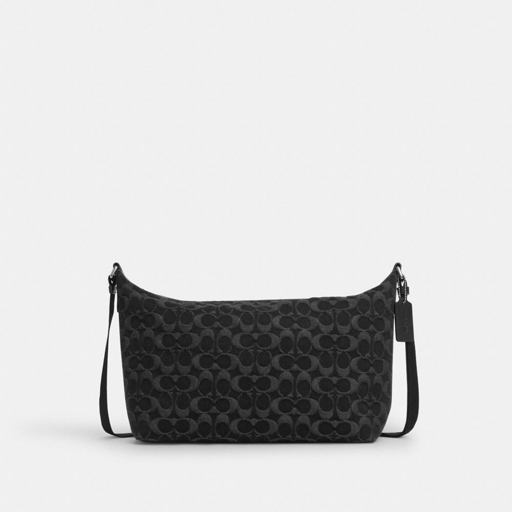 coach finn crossbody bag in signature denim CAJ86-SV/BK