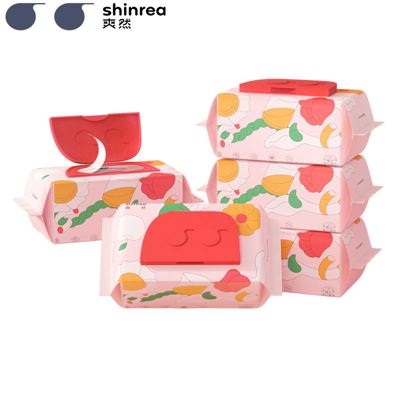 【爽然】婴儿手口专用湿巾80抽5包