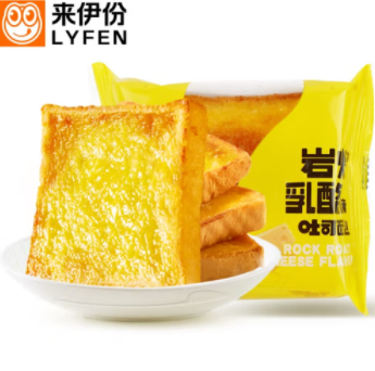 14.6元！来伊份 岩烧乳酪吐司面包5000g（需凑单 付44.15元包邮）