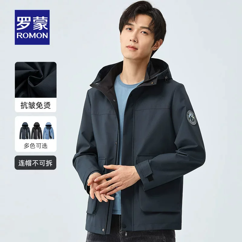 罗蒙男士短款夹克