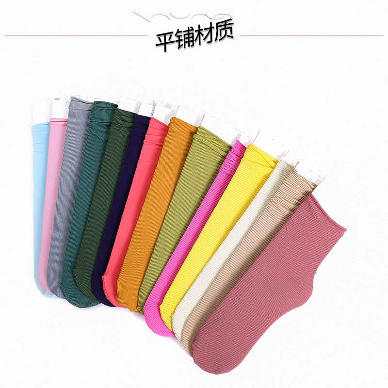 日系夏季薄款堆堆袜ins潮