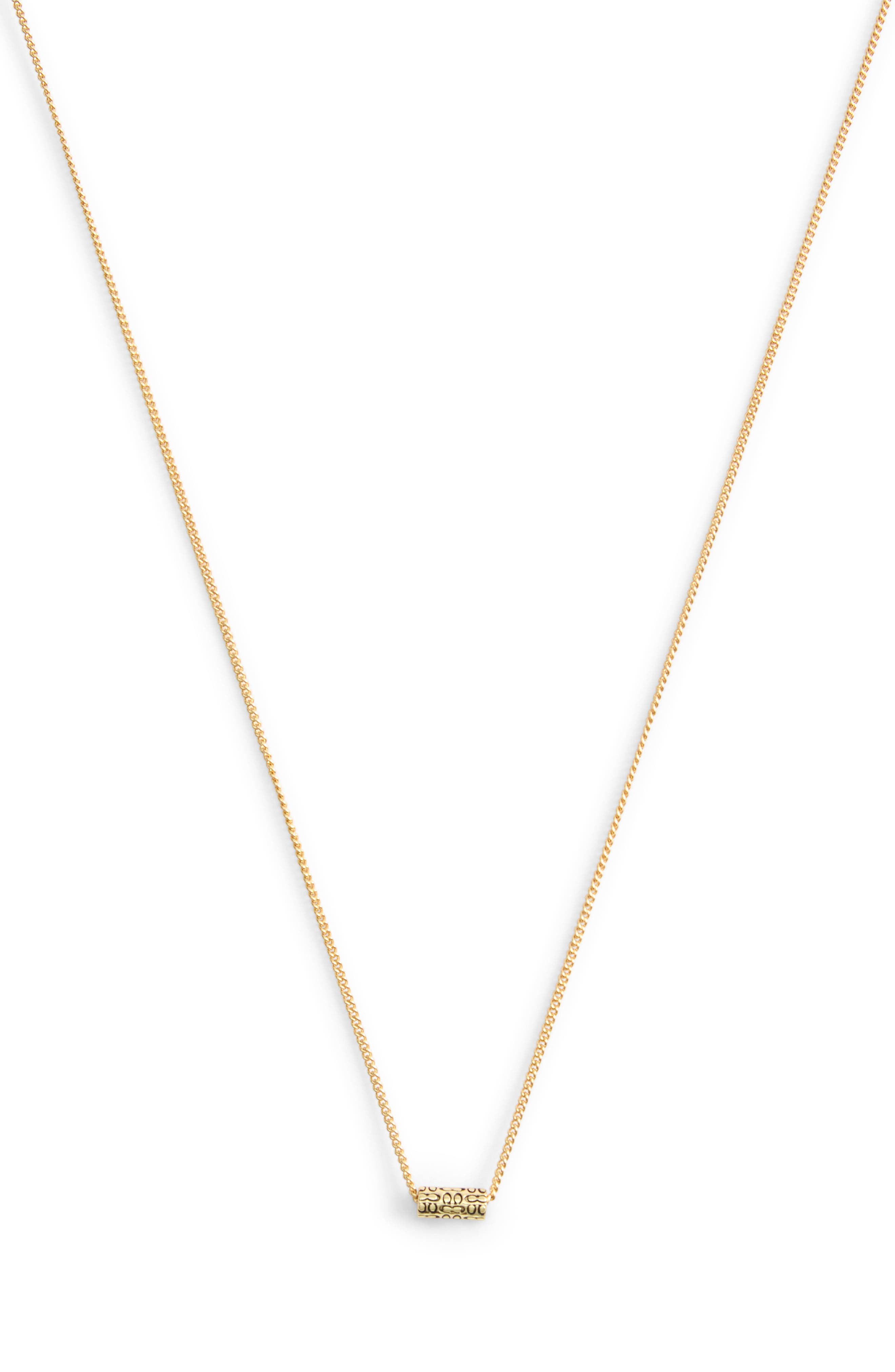 COACH Logo Bead Chain Necklace