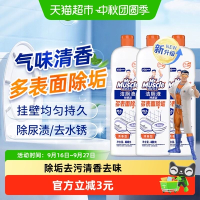 威猛先生洁厕液洁厕灵洁厕宝480g*3去除尿渍水垢