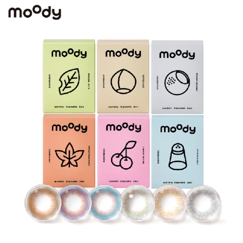 Moody季抛美瞳隐形眼镜2片