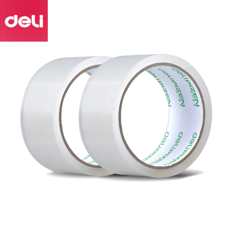 2卷*40m！得力透明打包封箱胶带