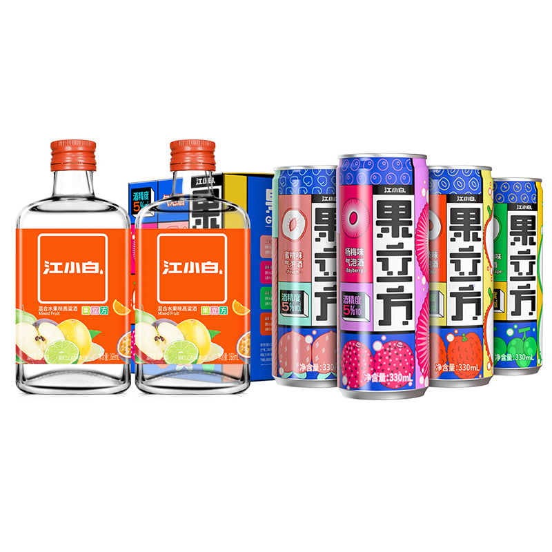 【买1得6】江小白果立方蜜桃味果酒