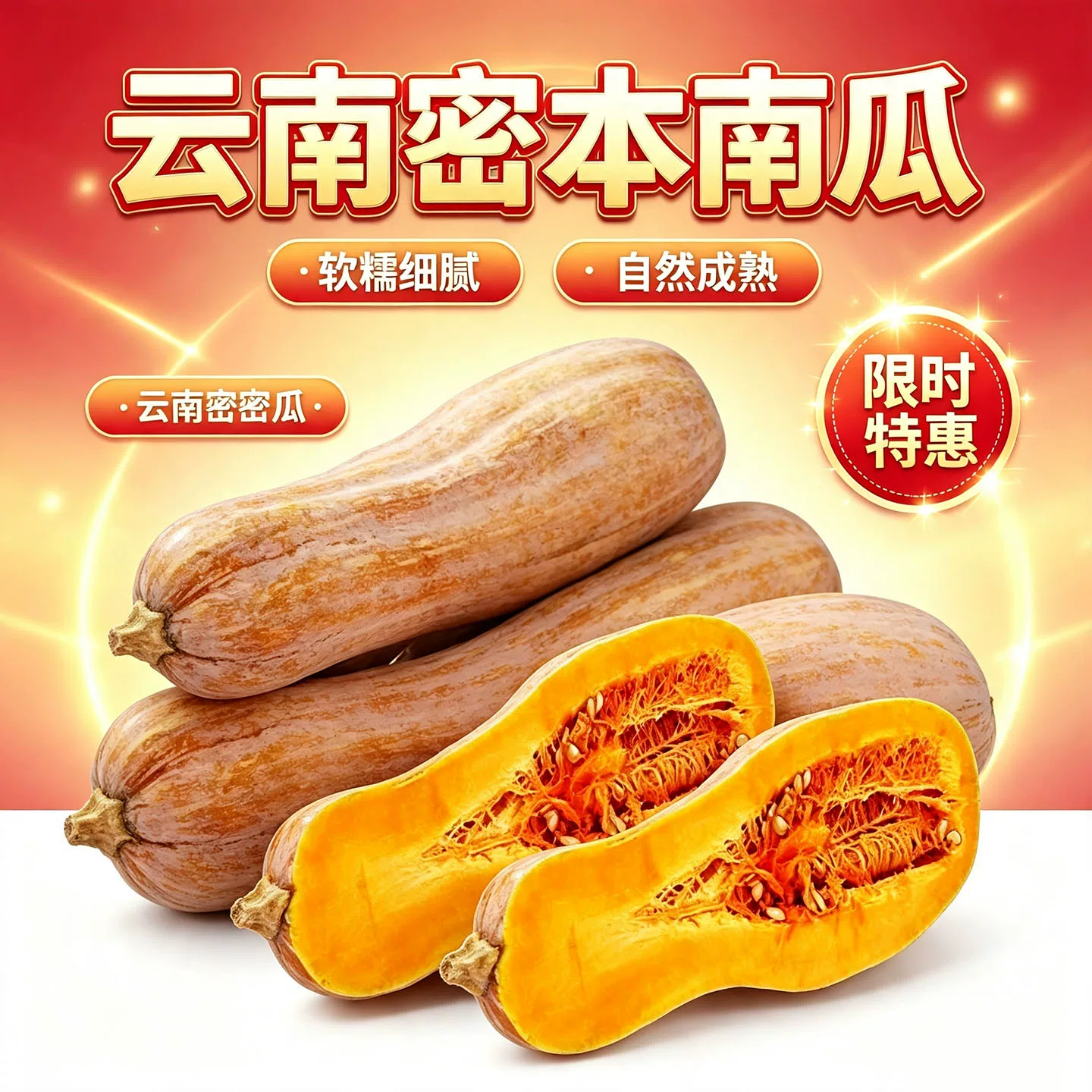 云南蜜本老南瓜1公斤