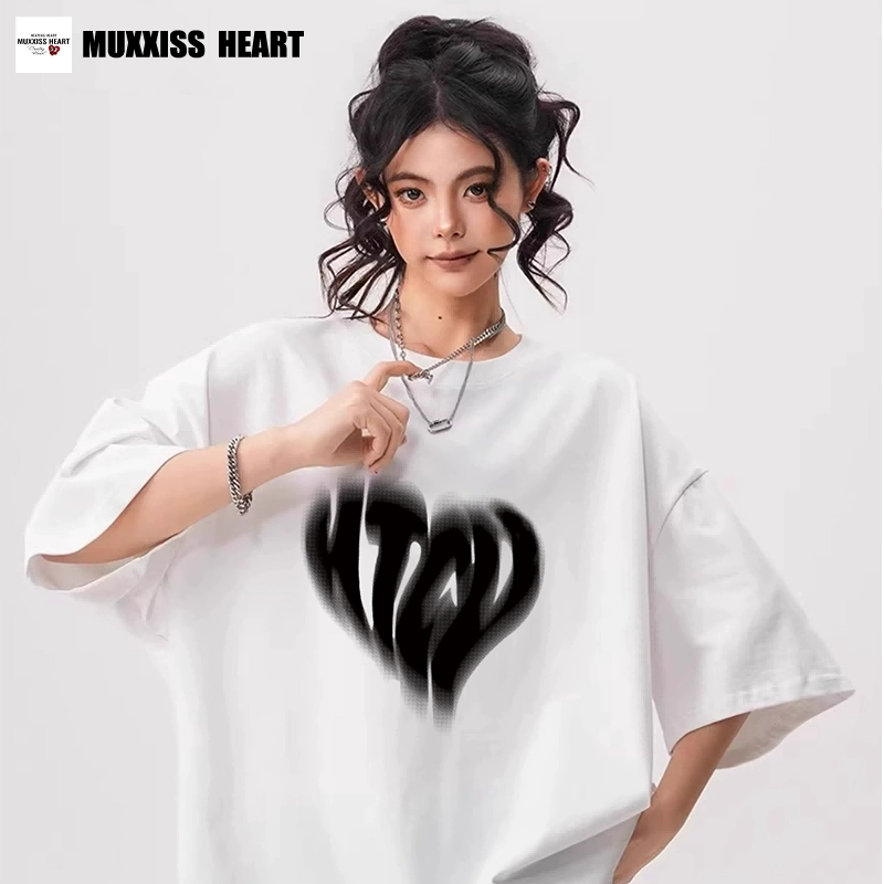 麦克斯桃心联名情侣短袖T恤任选3件