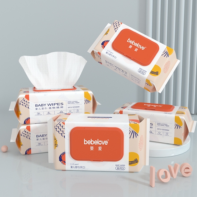 婴爱手口专用婴儿湿纸巾80抽*6
