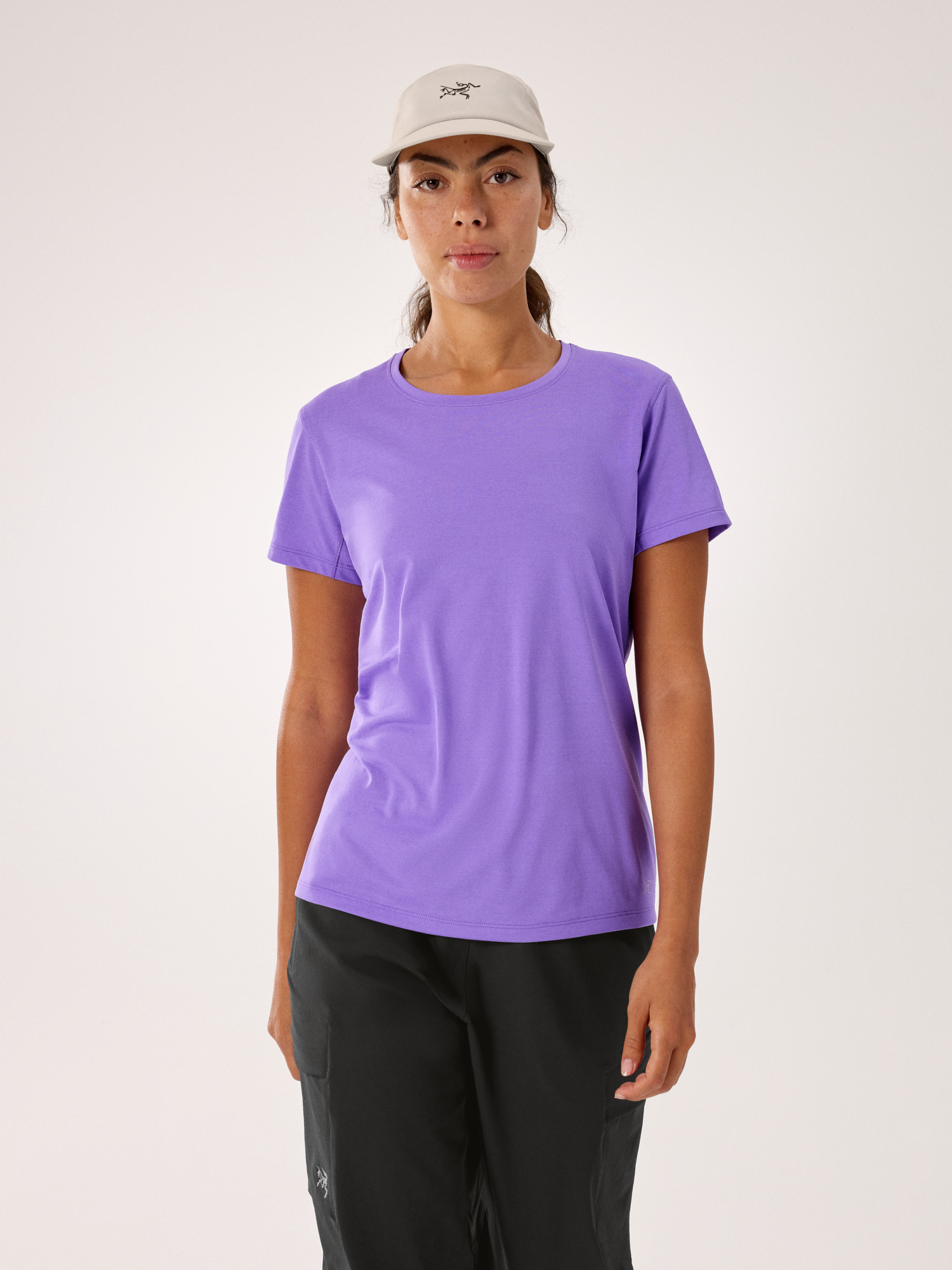 Arcteryx Taema Crew Neck Shirt SS 始祖鸟女士T恤 Aster Heather M