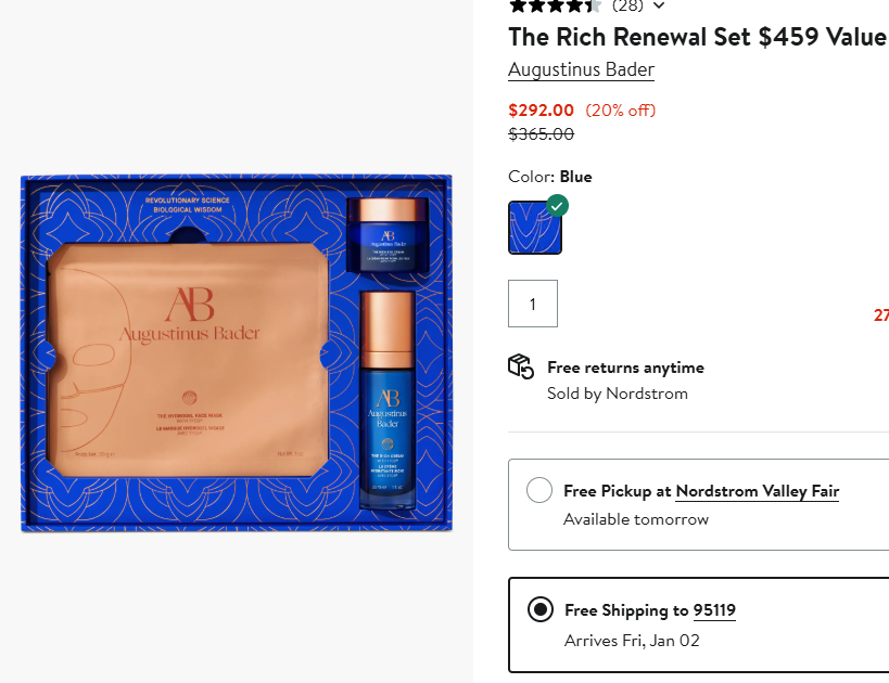 Augustinus Bader Cream and Eye Cream Set Sale