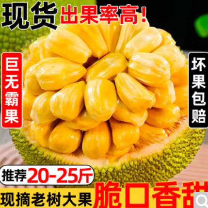 【降价】26.9元包邮！海南菠萝蜜10-15斤