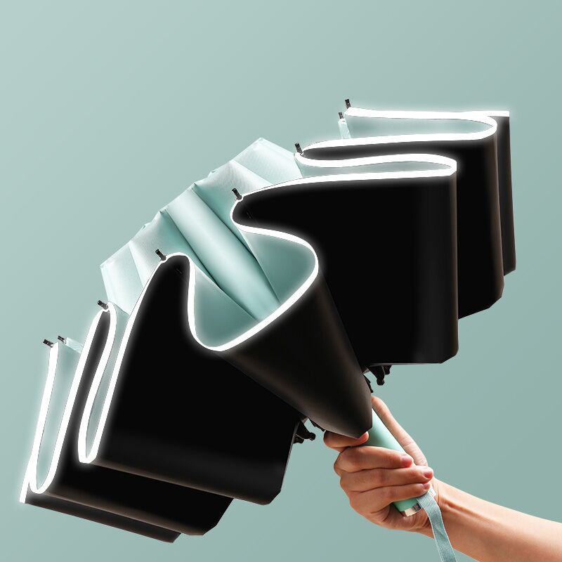 稳定签到！8骨晴雨两用黑胶伞