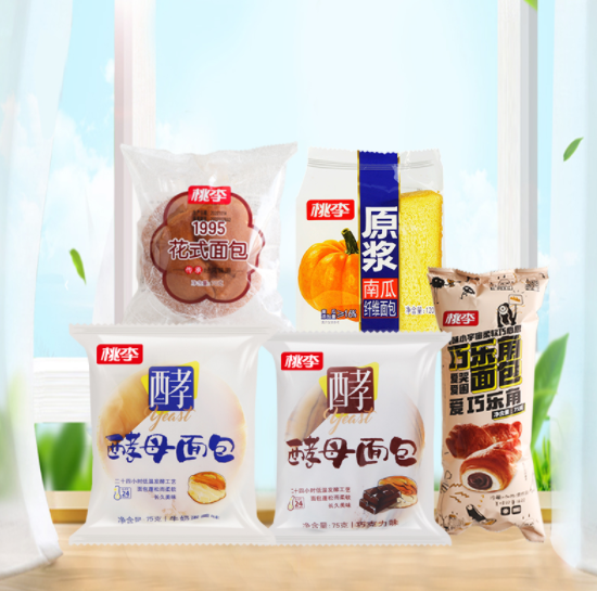 29.8元包邮！桃李大牌 早餐面包组合10包约1.66斤