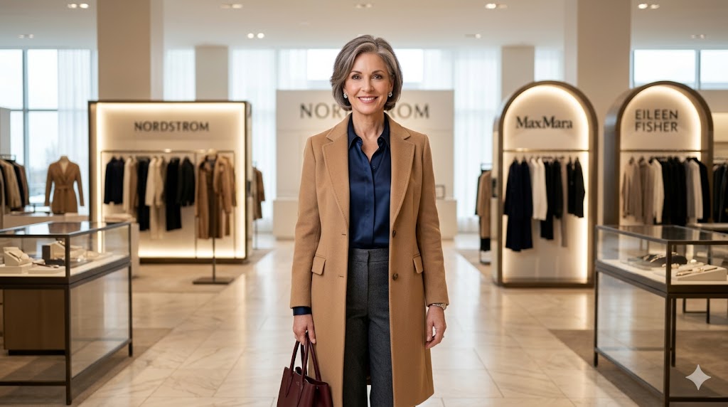 Fashionable woman representing Nordstrom's target demographic for summer sales