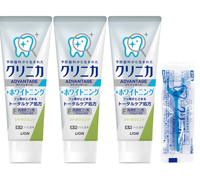 CLINICA Advantag柑橘薄荷 牙膏130克×3个 + 带牙线