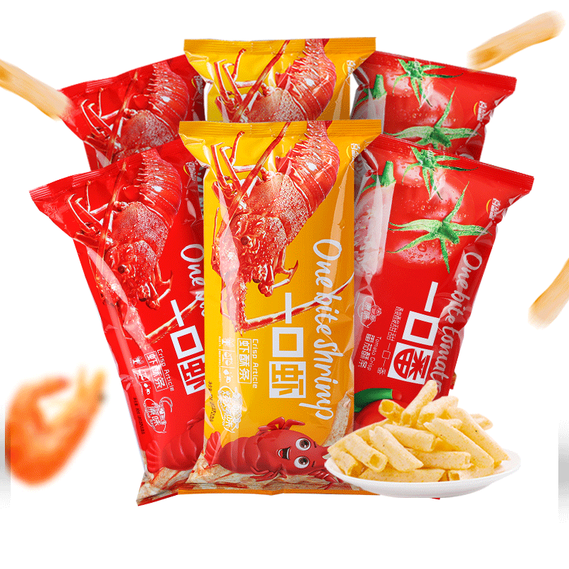 【稳定签到】喜盈盈一口虾超大包虾条4包