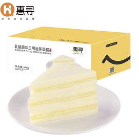 【史低价】6.9元包邮！惠寻 乳酸菌三明治蒸蛋糕 400g