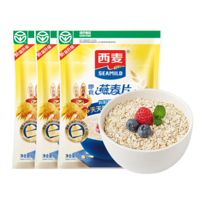 36.9元包邮！西麦 纯燕麦片（原味）1000g*3袋