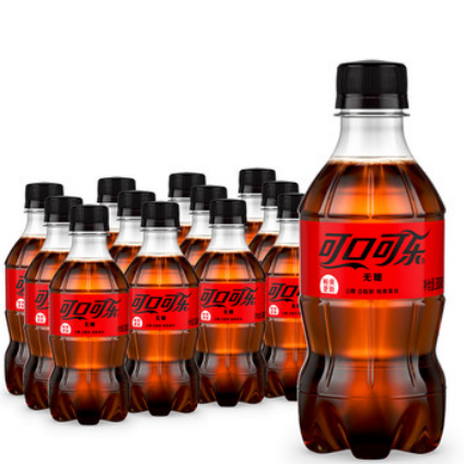 【折0.7元/瓶】23元包邮！可口可乐碳酸饮料300mlx12瓶（返14元实惠金）