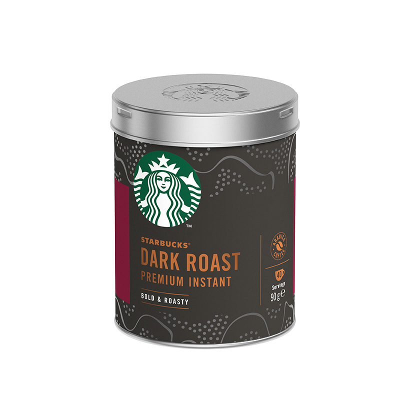 星巴克家享咖啡美式无糖黑咖啡粉罐装