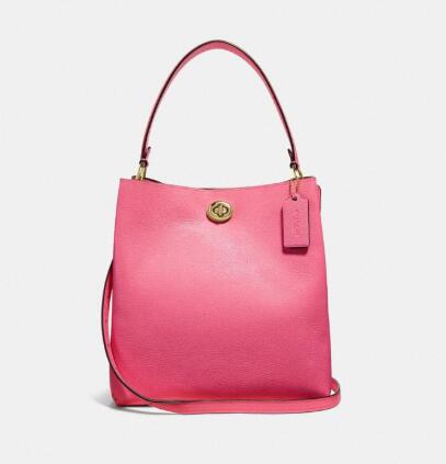 coach蔻驰charliebucket水桶包粉色