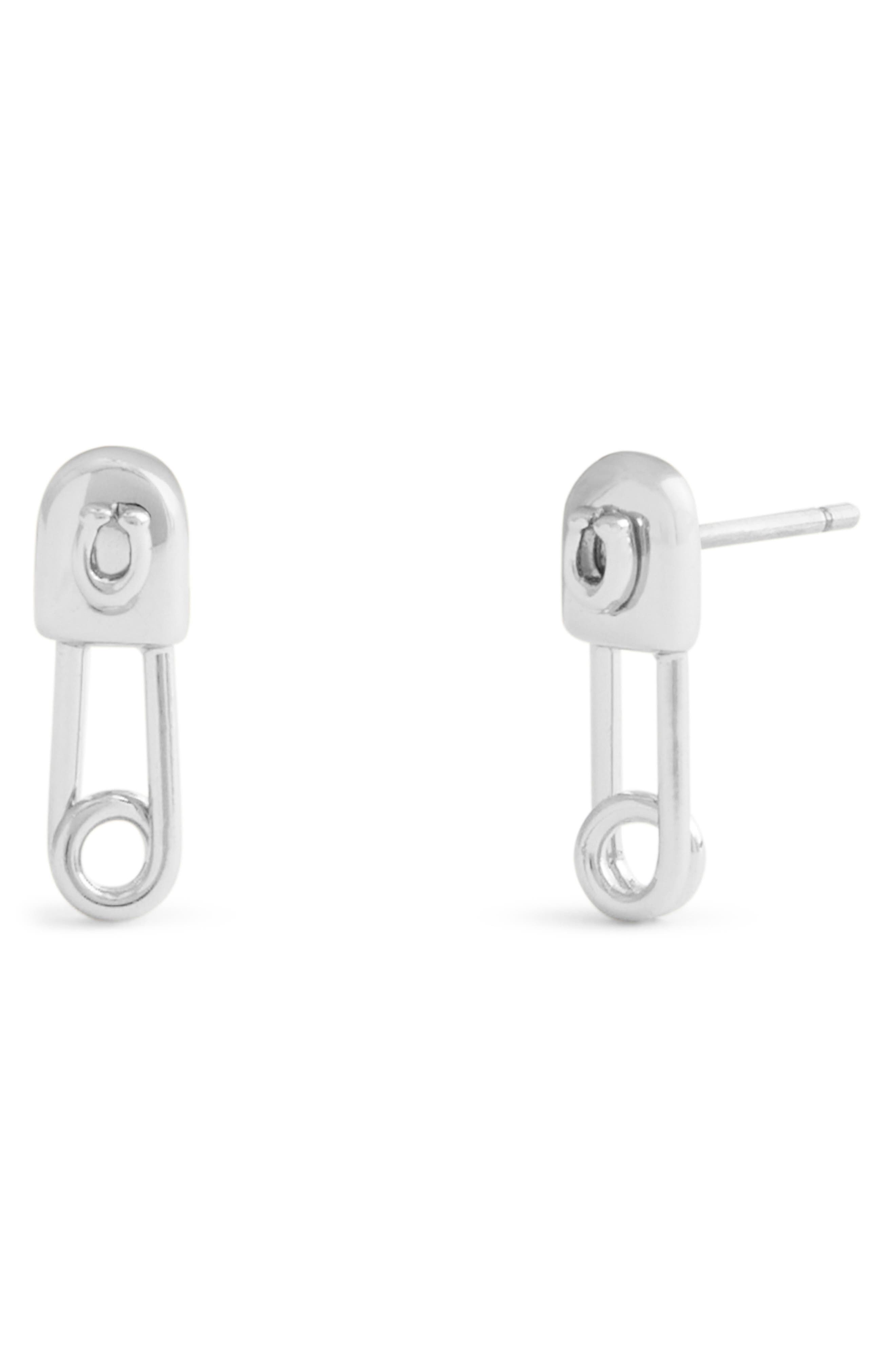 COACH Safety Pin Stud Earrings