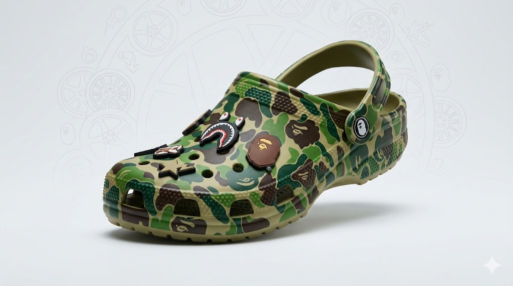 BAPE x Tokyo OG Croc Echo RO Collaboration Clogs