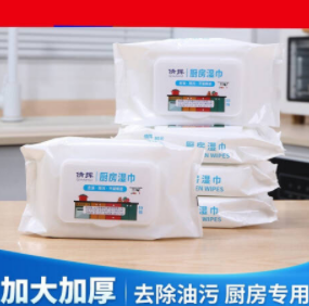 1.9元包邮！哔哩喵 厨房湿巾纸80片*3包