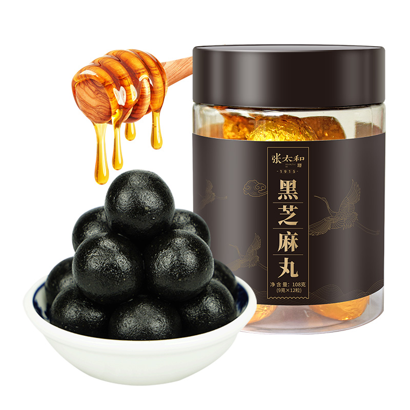 张太和 九蒸九晒黑芝麻丸108g/瓶 