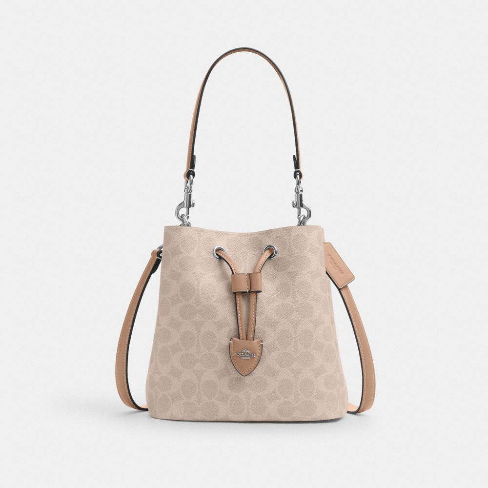 coach rowan bucket bag in signature canvas CBH07-SVPWH