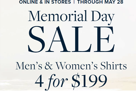 Brooks Brothers Memorial Day 70% off 