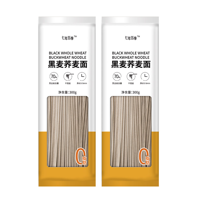 七年五季荞麦面无糖精0脂肪低黑麦面条600g