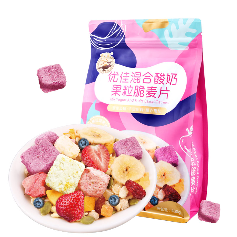 优佳  混合酸奶果粒脆麦片