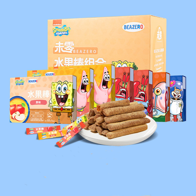 海绵宝宝果肉水果棒5口味7盒装