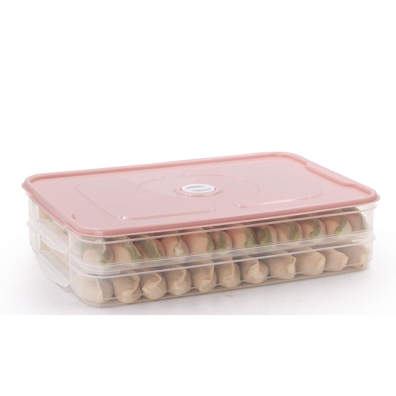 可签到！速冻保鲜饺子盒保鲜盒2层一盖