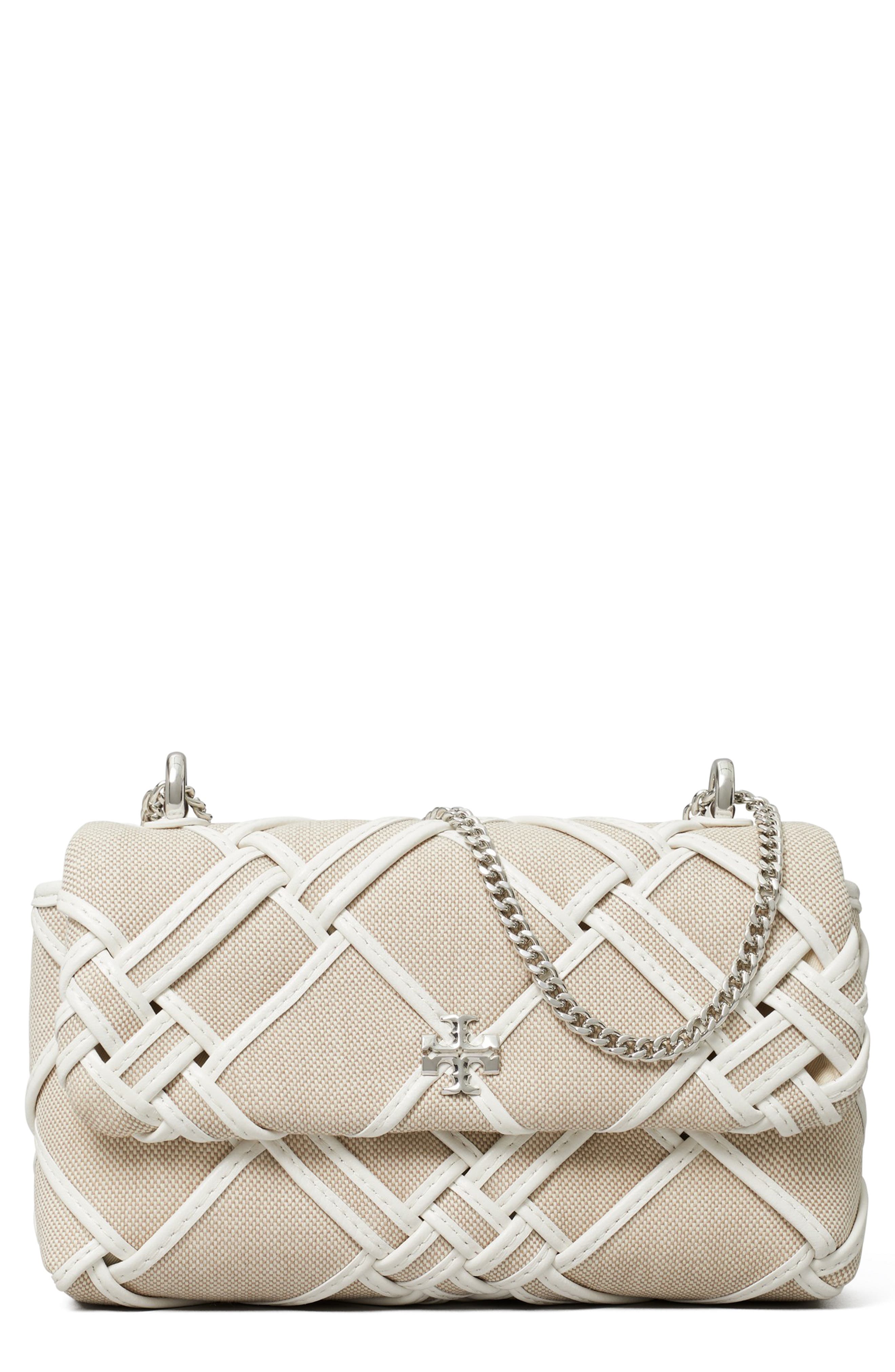 Tory Burch Mini Kira Woven Canvas Convertible Crossbody Bag